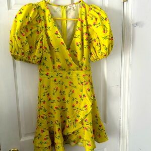 Floral puff sleeve dress